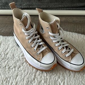 Converse Recycled Beige Run Star Hike Platform High Top Sneakers
